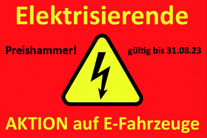 Elektrisierende Aktion auf E-Fahrezuge